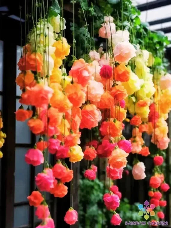 25+ Rainbow Weeping Begonia Seeds - Easy to Grow Colorful Garden Plants (Begonia pendula) - Non-GMO, USA