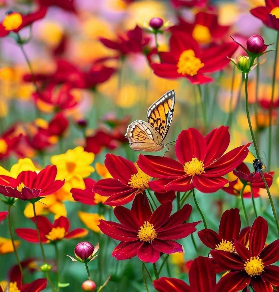 Dwarf Coreopsis Seeds - 2000+ Perennial Wildflower Seeds, Coreopsis tinctoria, Attracts Pollinators, Non-GMO