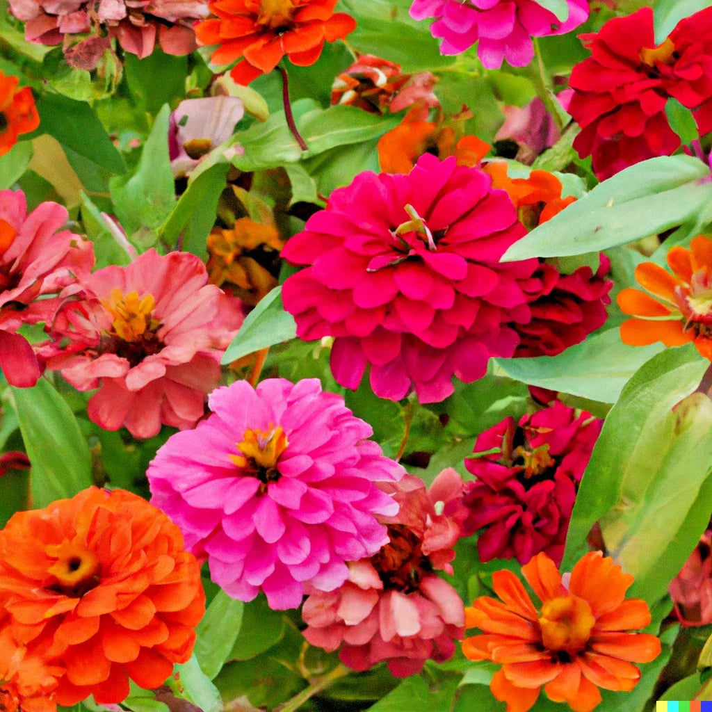 Giant Dahlia Flower Seeds - 500+ Count California Giants Mix - Zinnia elegans - Vibrant Annual Colorful Blooms for Garden
