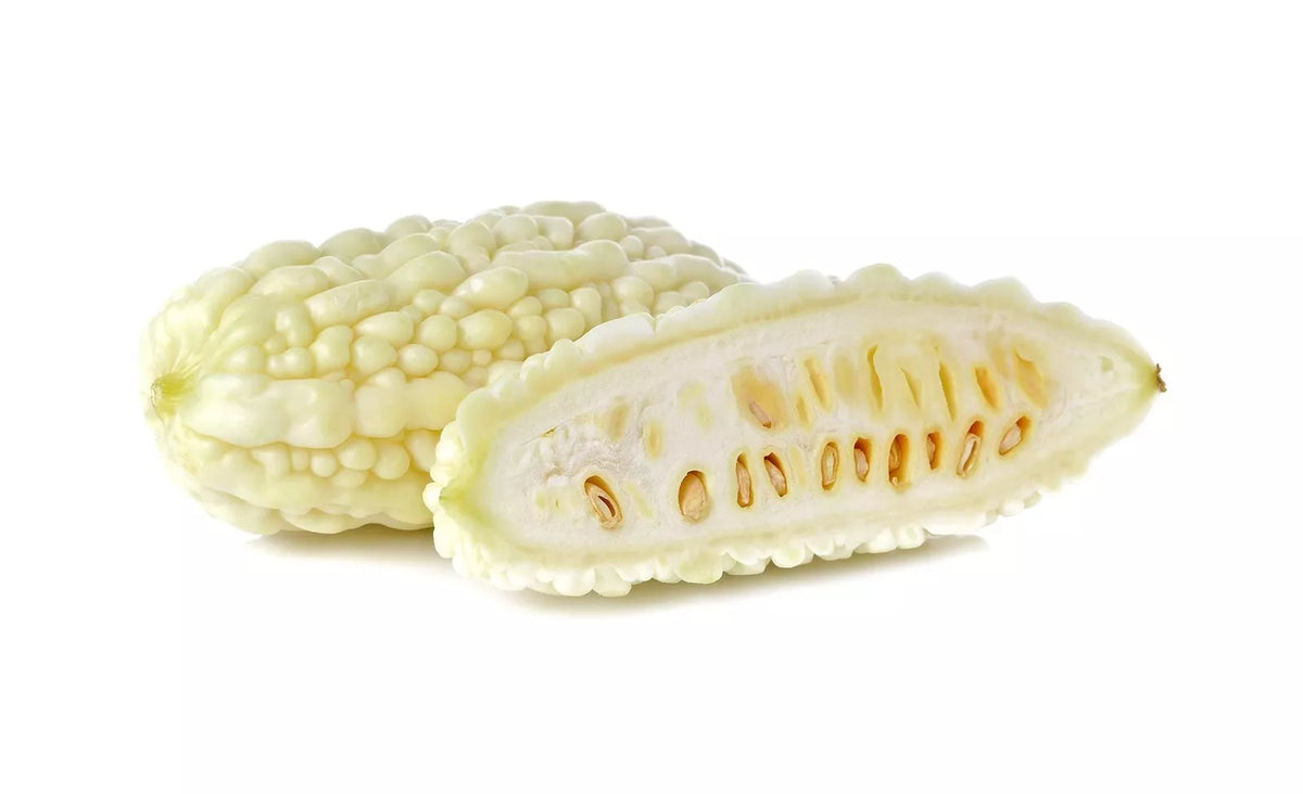 White Bitter Melon Seeds - 6 Rare Seeds for Planting - Momordica charantia - Unique White Fruit for Garden & Culinary Use