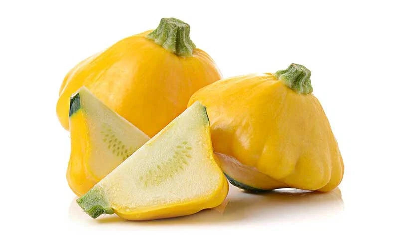 Sunburst Squash Seeds 25+ Pack - Heirloom Cucurbita pepo - Bright Yellow, Easy to Grow for Home Gardening
