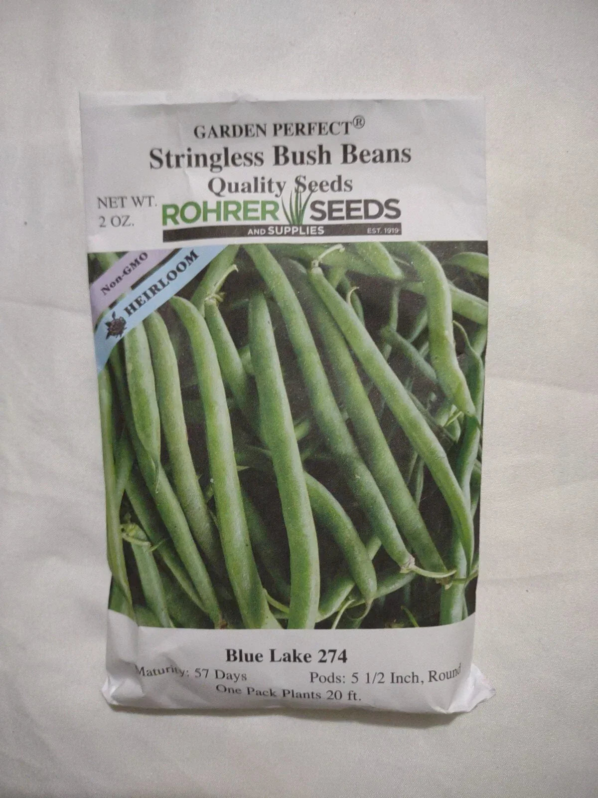 Stringless Bush Beans Seeds 2oz Blue Lake 274 Non-GMO (Phaseolus vulgaris) - Easy to Grow, Compact, Vibrant Green Pods