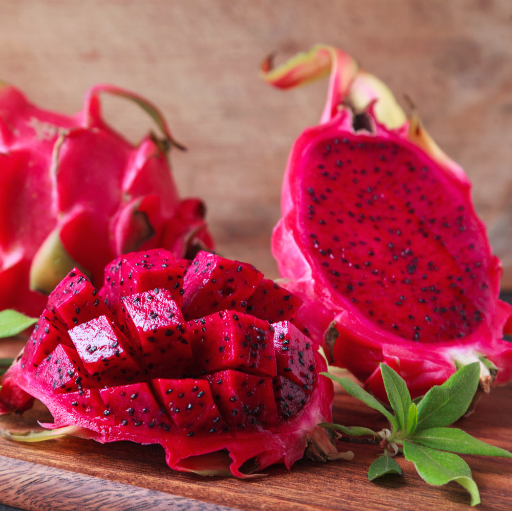 Robles Red Dragon Fruit Cuttings - 2 Pcs (8-10") - Self-Pollinating Pitaya - Hylocereus costaricensis - Tropical Cactus